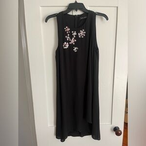 Ivanka Trump Women’s Round Neck Black Beaded Slip Mini Dress size 8